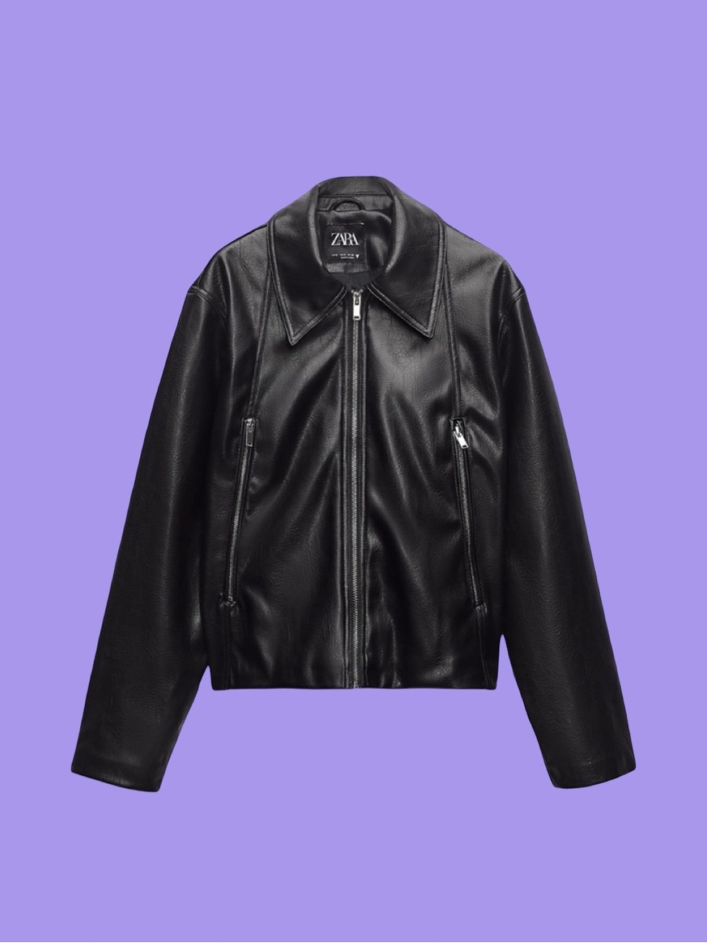 2/40$ BNWOT Faux leather zippered biker jacket | Zara
